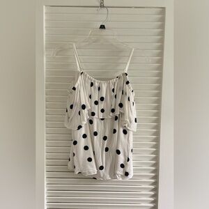 INC International Concepts Cream Ruffled Camisole Top